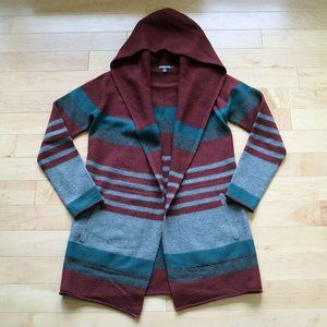 Toad&Co EUC Heartfelt Hoodie Merino Wool Sweater Long Cardigan Size Small